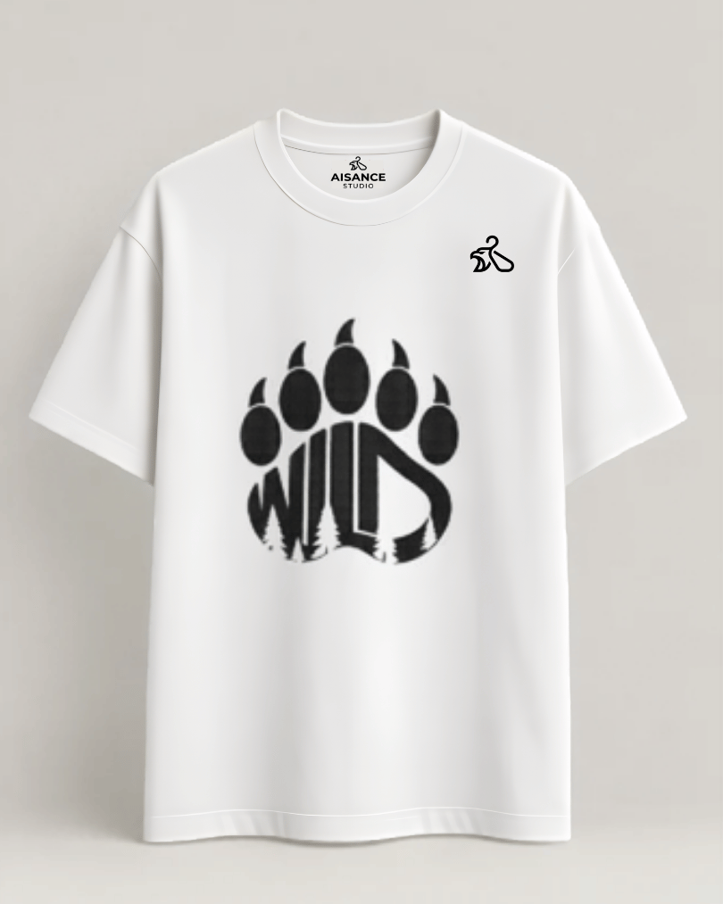 Printed White Oversized T-Shirt