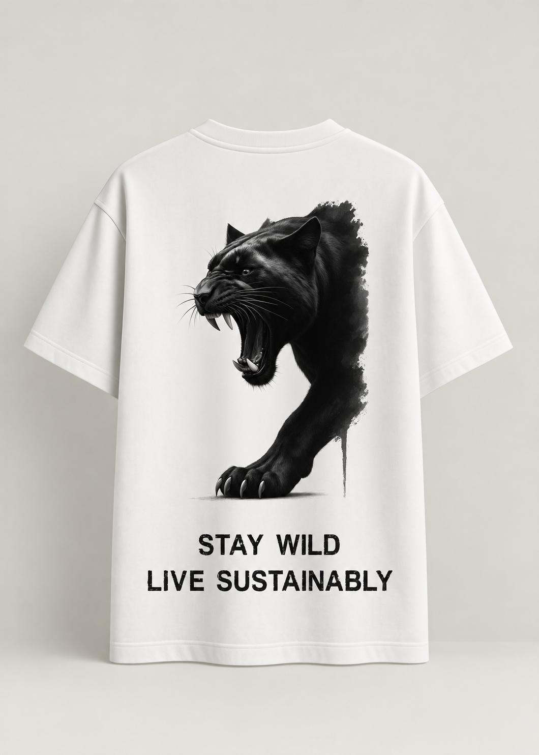 Printed White Oversized T-Shirt