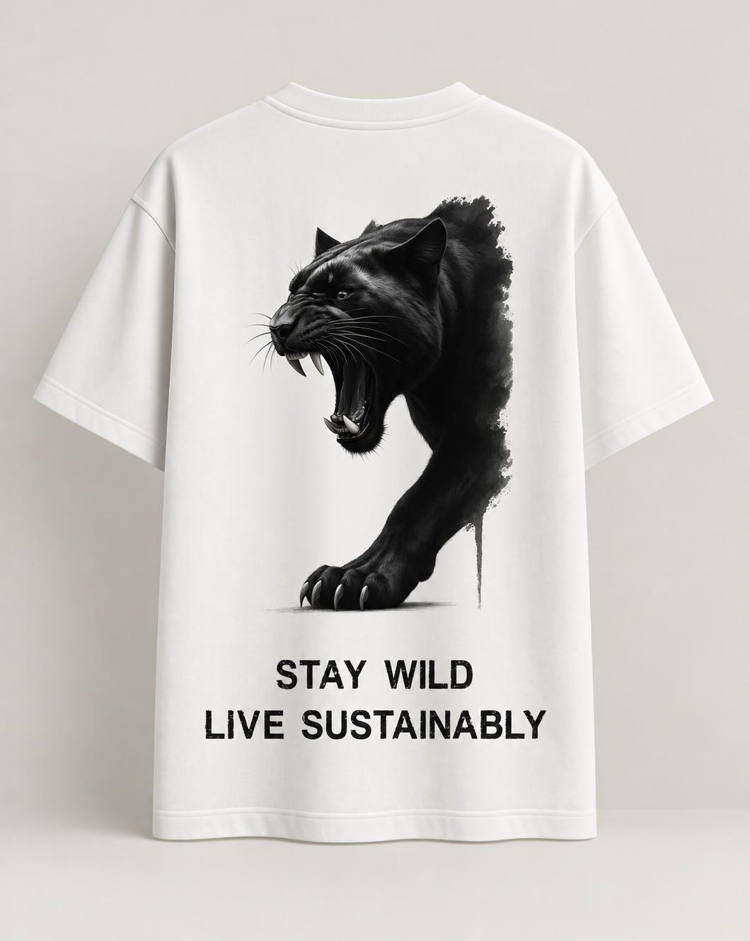 Printed White Oversized T-Shirt