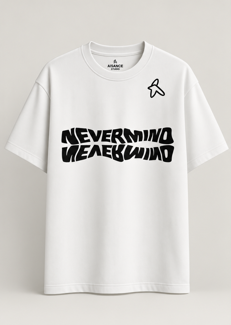Printed White Oversized T-Shirt