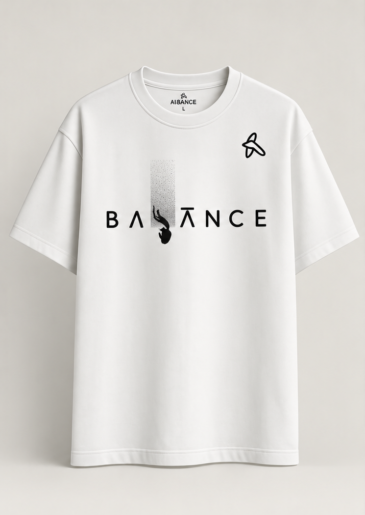 Printed White Oversized T-Shirt