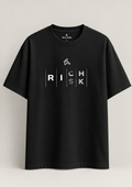 Printed Black Oversized T-Shirt