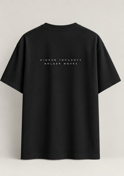 Printed Black Oversized T-Shirt