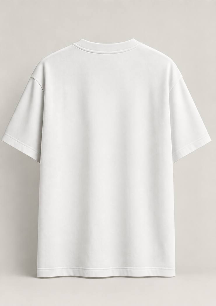 Printed White Oversized T-Shirt
