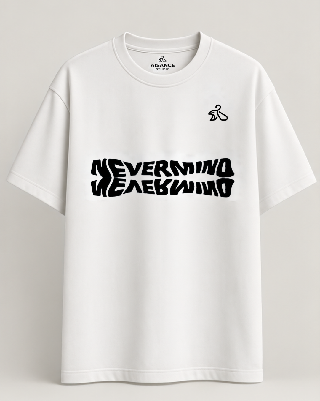 Printed White Oversized T-Shirt