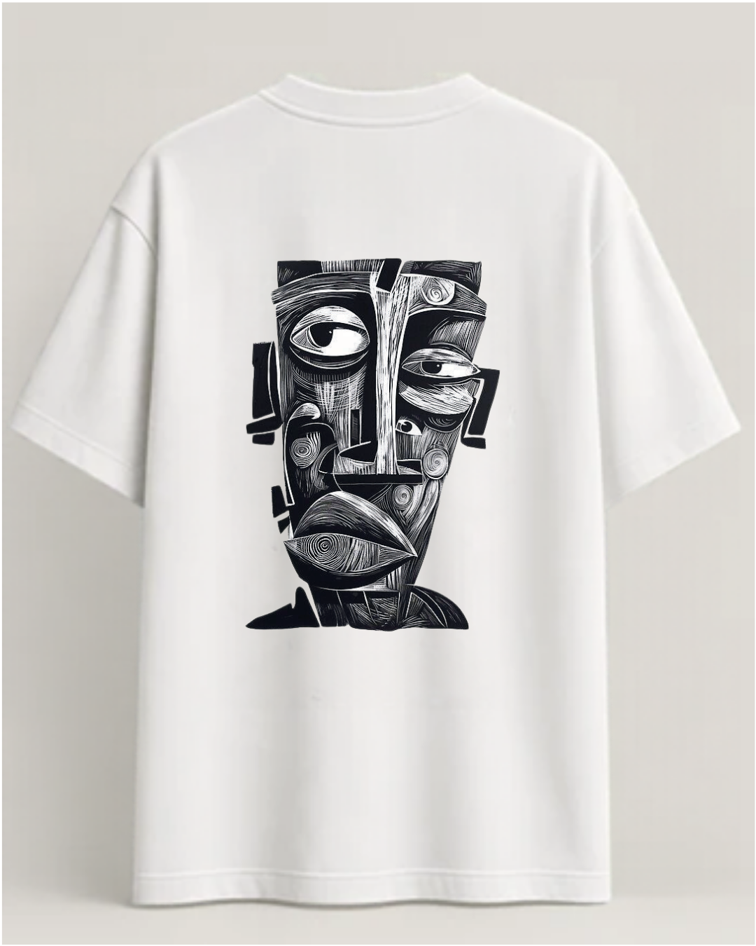 Printed White Oversized T-Shirt
